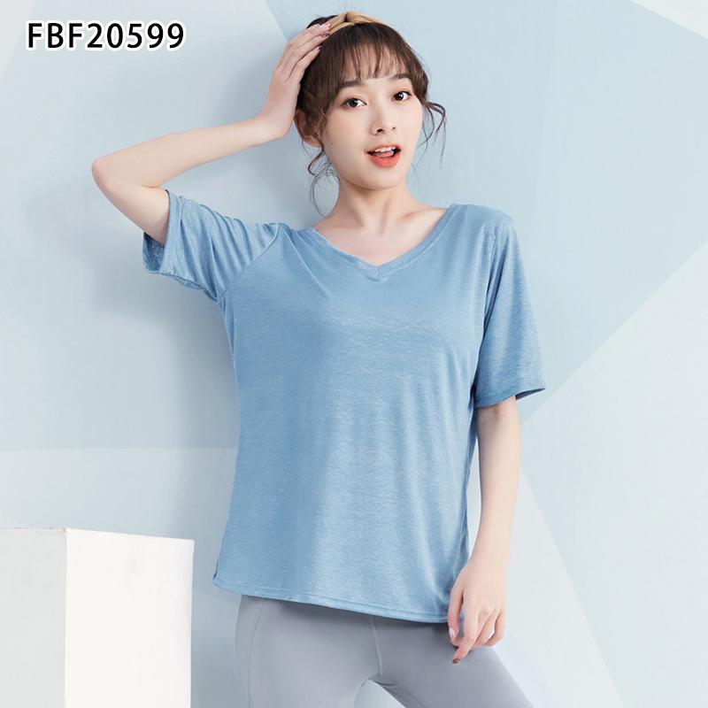 美背性感V领健身上衣夏季瑜伽服宽松美背上衣跑步健身服马塔多尔保罗